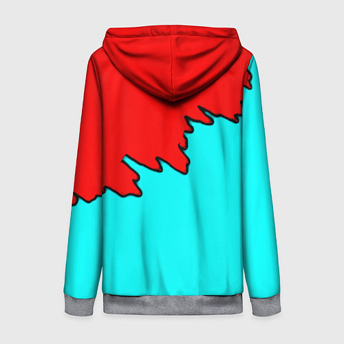 Женская толстовка на молнии Ведьмак краски логотип / 3D-Меланж – фото 2