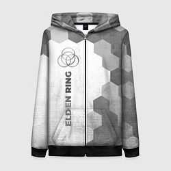 Толстовка на молнии женская Elden Ring - white gradient по-вертикали, цвет: 3D-черный