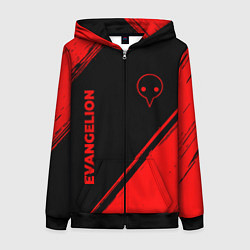 Женская толстовка на молнии Evangelion - red gradient вертикально