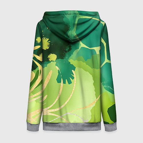 Женская толстовка на молнии Вдохновленный природой / 3D-Меланж – фото 2