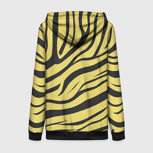 Женская толстовка на молнии Светлый тигровый паттерн / 3D-Черный – фото 2