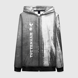 Толстовка на молнии женская Tottenham - grey gradient по-вертикали, цвет: 3D-черный