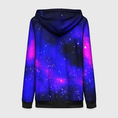 Женская толстовка на молнии Огненный путь космонавта / 3D-Черный – фото 2