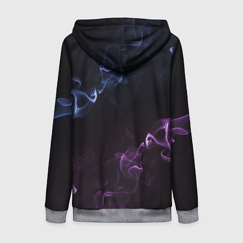 Женская толстовка на молнии Color black blue pink / 3D-Меланж – фото 2