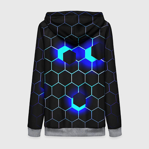 Женская толстовка на молнии Манчестер сити броня / 3D-Меланж – фото 2