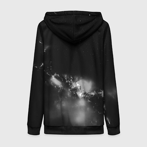 Женская толстовка на молнии Рок н ролл дым / 3D-Черный – фото 2
