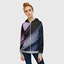 Толстовка на молнии женская Multicoloured, цвет: 3D-меланж — фото 2