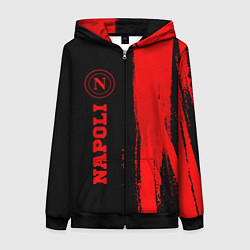 Толстовка на молнии женская Napoli - red gradient по-вертикали, цвет: 3D-черный