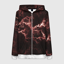 Женская толстовка на молнии Lightning red