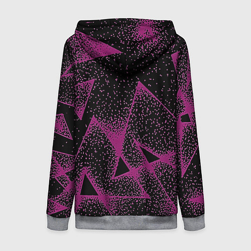 Женская толстовка на молнии The triangle is pink / 3D-Меланж – фото 2