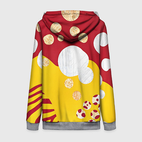 Женская толстовка на молнии Анималистичный паттерн / 3D-Меланж – фото 2