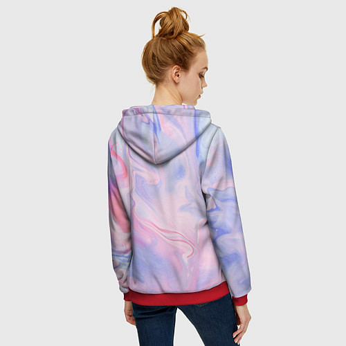 Женская толстовка на молнии Палитра красок / 3D-Красный – фото 4