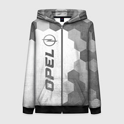 Толстовка на молнии женская Opel - white gradient по-вертикали, цвет: 3D-черный