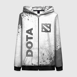 Женская толстовка на молнии Dota - white gradient вертикально