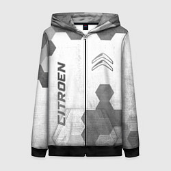 Толстовка на молнии женская Citroen - white gradient вертикально, цвет: 3D-черный