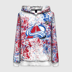 Женская толстовка на молнии Colorado Avalanche NHL white