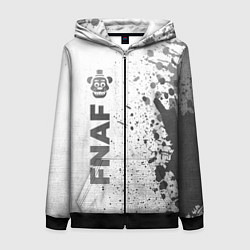 Толстовка на молнии женская FNAF - white gradient по-вертикали, цвет: 3D-черный