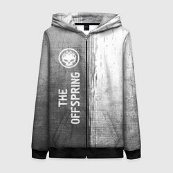 Толстовка на молнии женская The Offspring - grey gradient по-вертикали, цвет: 3D-черный