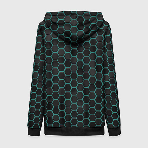 Женская толстовка на молнии Анахайм Дакс - черные соты / 3D-Черный – фото 2