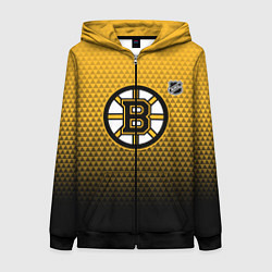 Женская толстовка на молнии Бостон Брюинз - геометрический градиент