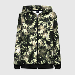 Толстовка на молнии женская Пятнистый чёрно-бежевый, цвет: 3D-черный