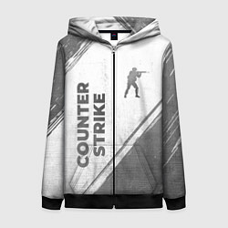 Женская толстовка на молнии Counter Strike - white gradient вертикально