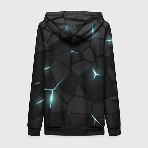 Женская толстовка на молнии Сиэтл Кракен - НХЛ хоккей / 3D-Черный – фото 2