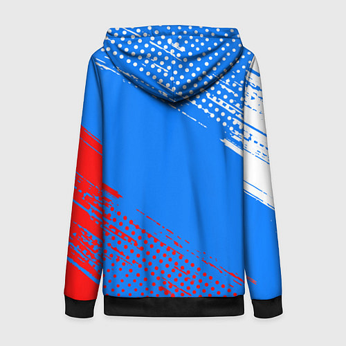 Женская толстовка на молнии Патриот - флаг / 3D-Черный – фото 2