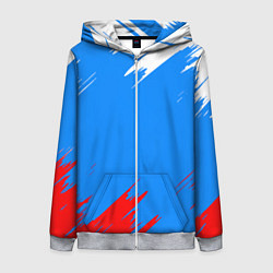 Женская толстовка на молнии Патриот Россия - флаг