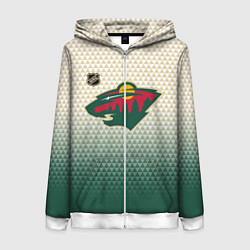 Женская толстовка на молнии Миннесота Уайлд - геометрический градиент