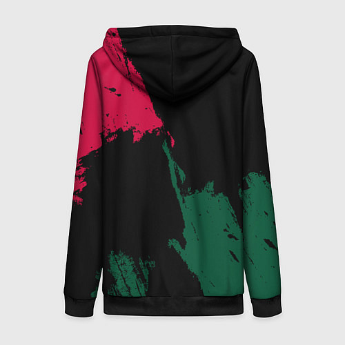 Женская толстовка на молнии Миннесота Уайлд - брызги краски / 3D-Черный – фото 2