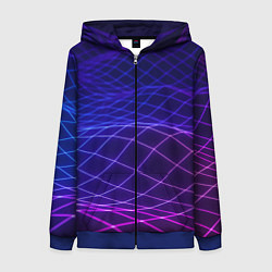 Женская толстовка на молнии Абстрактные волны из сот