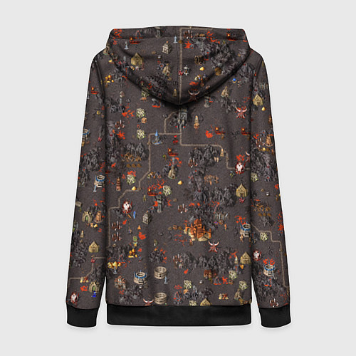 Женская толстовка на молнии Земли Инферно - Герои 3 / 3D-Черный – фото 2