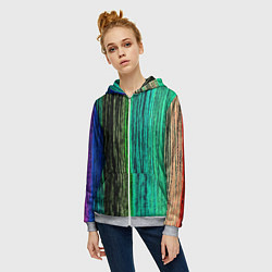 Толстовка на молнии женская Цветовая палитра, цвет: 3D-меланж — фото 2
