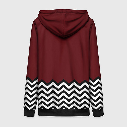 Женская толстовка на молнии Твин Пикс - лого / 3D-Черный – фото 2