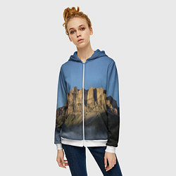 Толстовка на молнии женская Гора Метиген, цвет: 3D-белый — фото 2