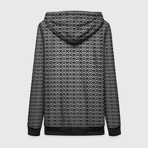 Женская толстовка на молнии Стальная кольчуга воинов / 3D-Черный – фото 2