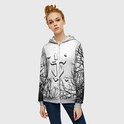 Толстовка на молнии женская Doom dark age, цвет: 3D-меланж — фото 2