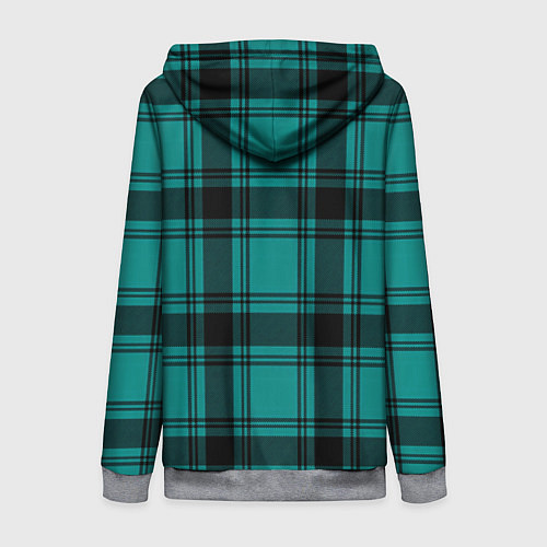 Женская толстовка на молнии Checkered dark blue / 3D-Меланж – фото 2