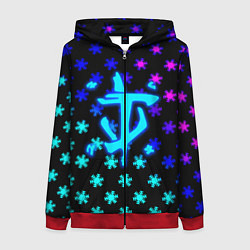 Женская толстовка на молнии Doom winter neon