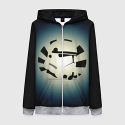 Толстовка на молнии женская Имперский штурмовик - градиент, цвет: 3D-меланж