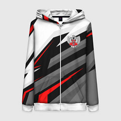 Толстовка на молнии женская Федерация бокса - спортивный, цвет: 3D-белый