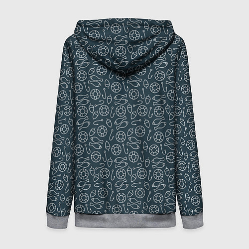 Женская толстовка на молнии Рыболовные штучки / 3D-Меланж – фото 2