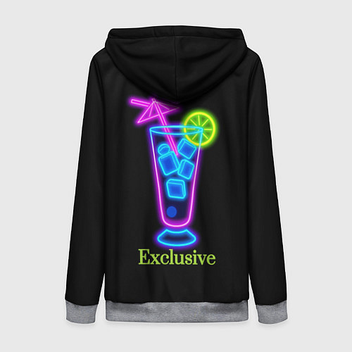 Женская толстовка на молнии Exclusive / 3D-Меланж – фото 2