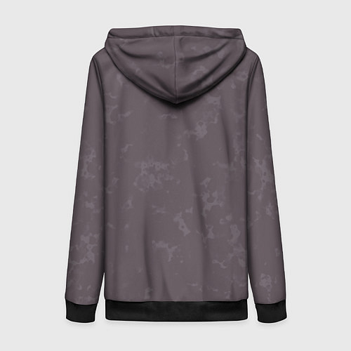 Женская толстовка на молнии Коричневый с текстурой / 3D-Черный – фото 2