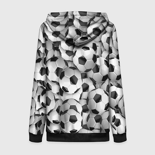 Женская толстовка на молнии Игра в мяч / 3D-Черный – фото 2