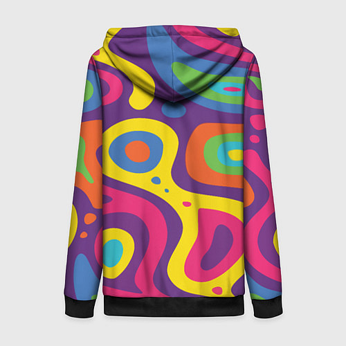 Женская толстовка на молнии Abstract tac / 3D-Черный – фото 2