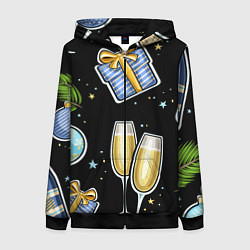 Женская толстовка на молнии Новогодний вайб