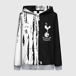 Женская толстовка на молнии Tottenham Hotspur белые краски