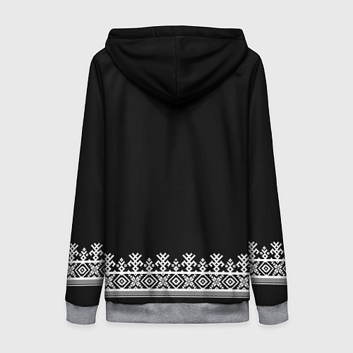 Женская толстовка на молнии Славянская вышиванка рубаха / 3D-Меланж – фото 2